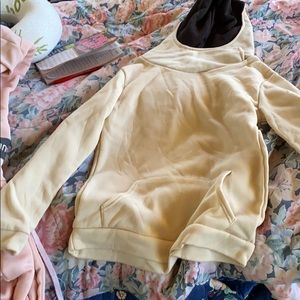 A yellow hoodie